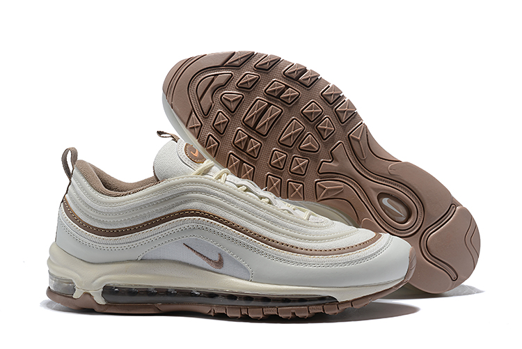 New Nike Air Max 97 White Brown - Click Image to Close